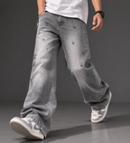 Distressed Faded Wash Ripped Unisex Jeans – Size 30 | Vintage Streetwear Denim Pants