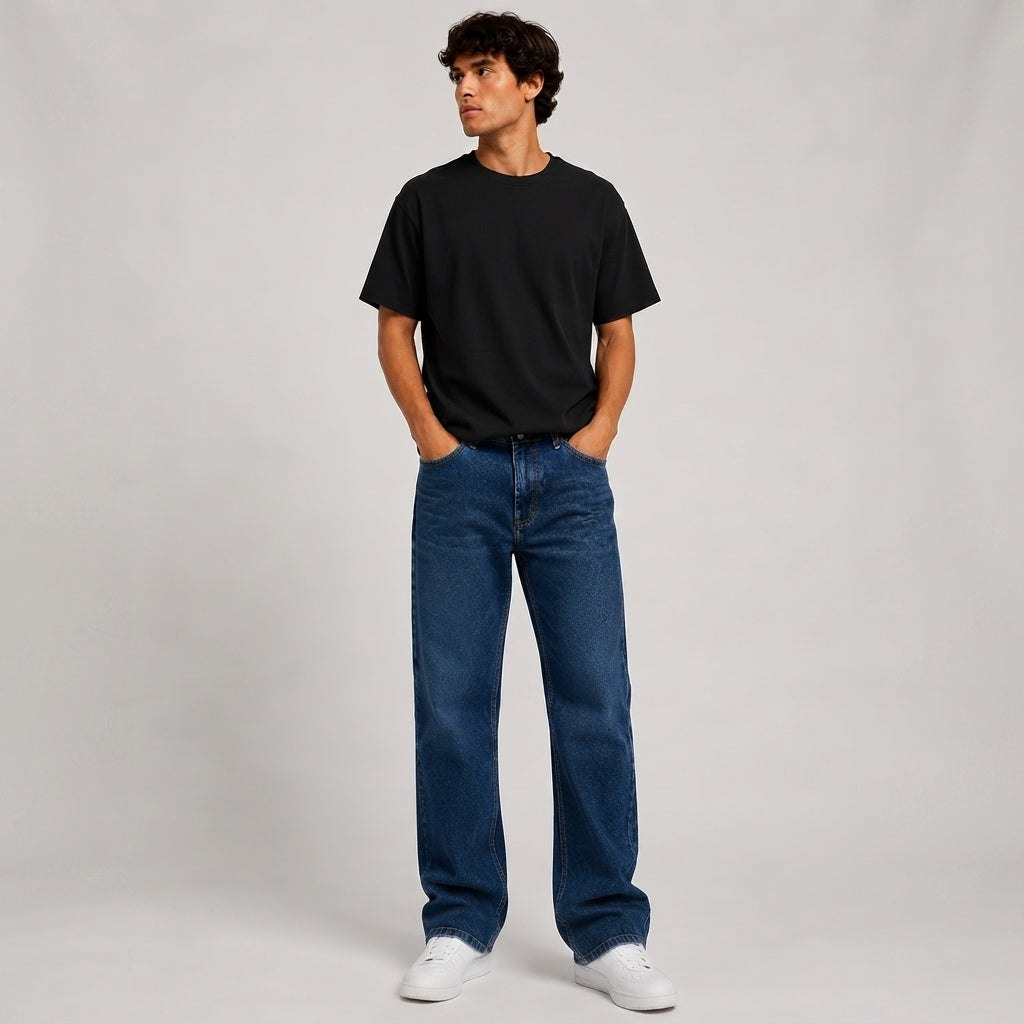 Baggy Fit Unisex Jeans – Size 38 | Relaxed Streetwear Denim Pants