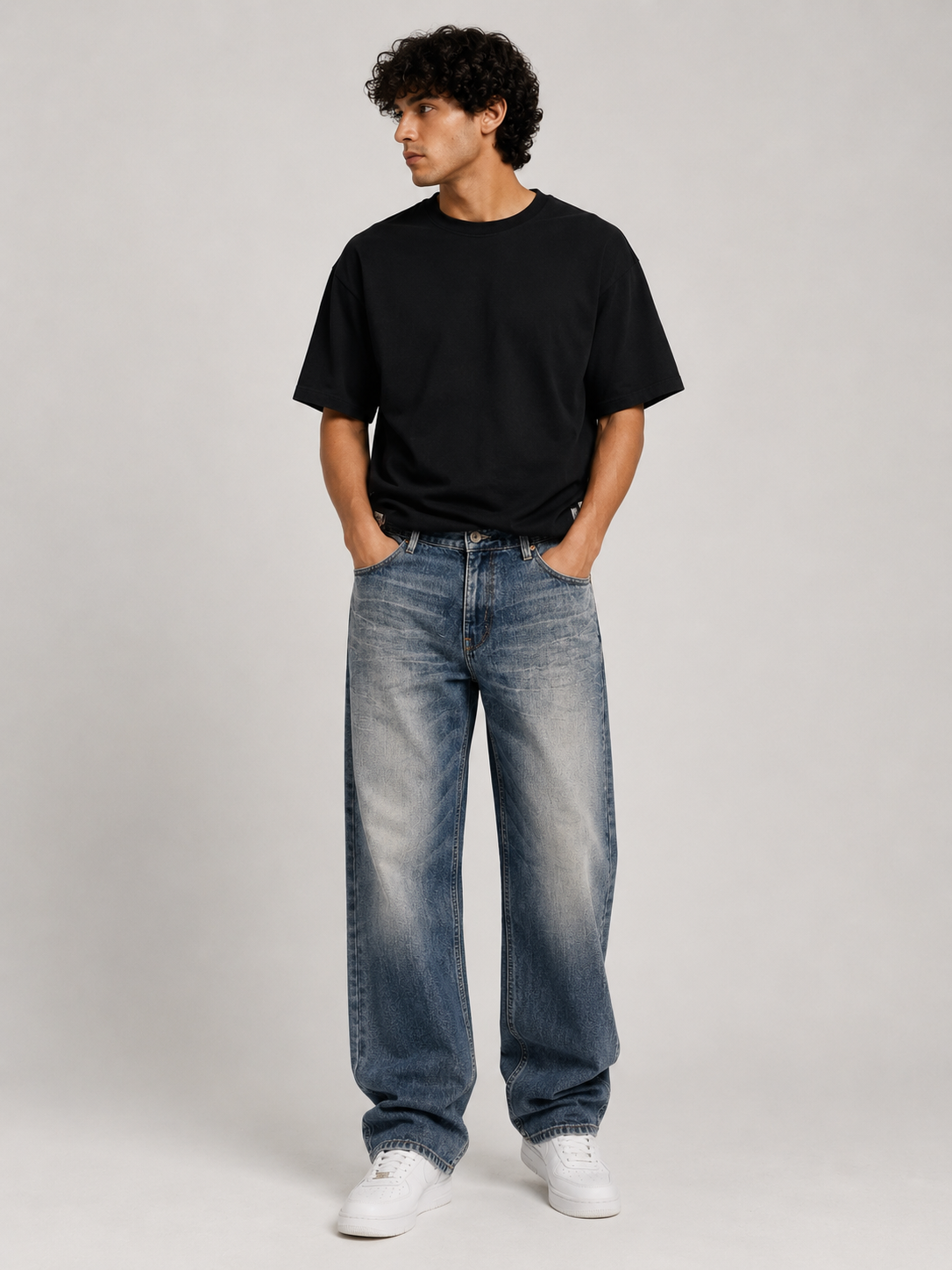 Baggy Fit Unisex Jeans – Size 40 | Oversized Streetwear Denim Pants