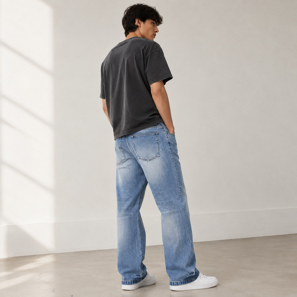 Wide Leg Baggy Fit Unisex Jeans – Size 32 | Relaxed Oversized Denim Pants