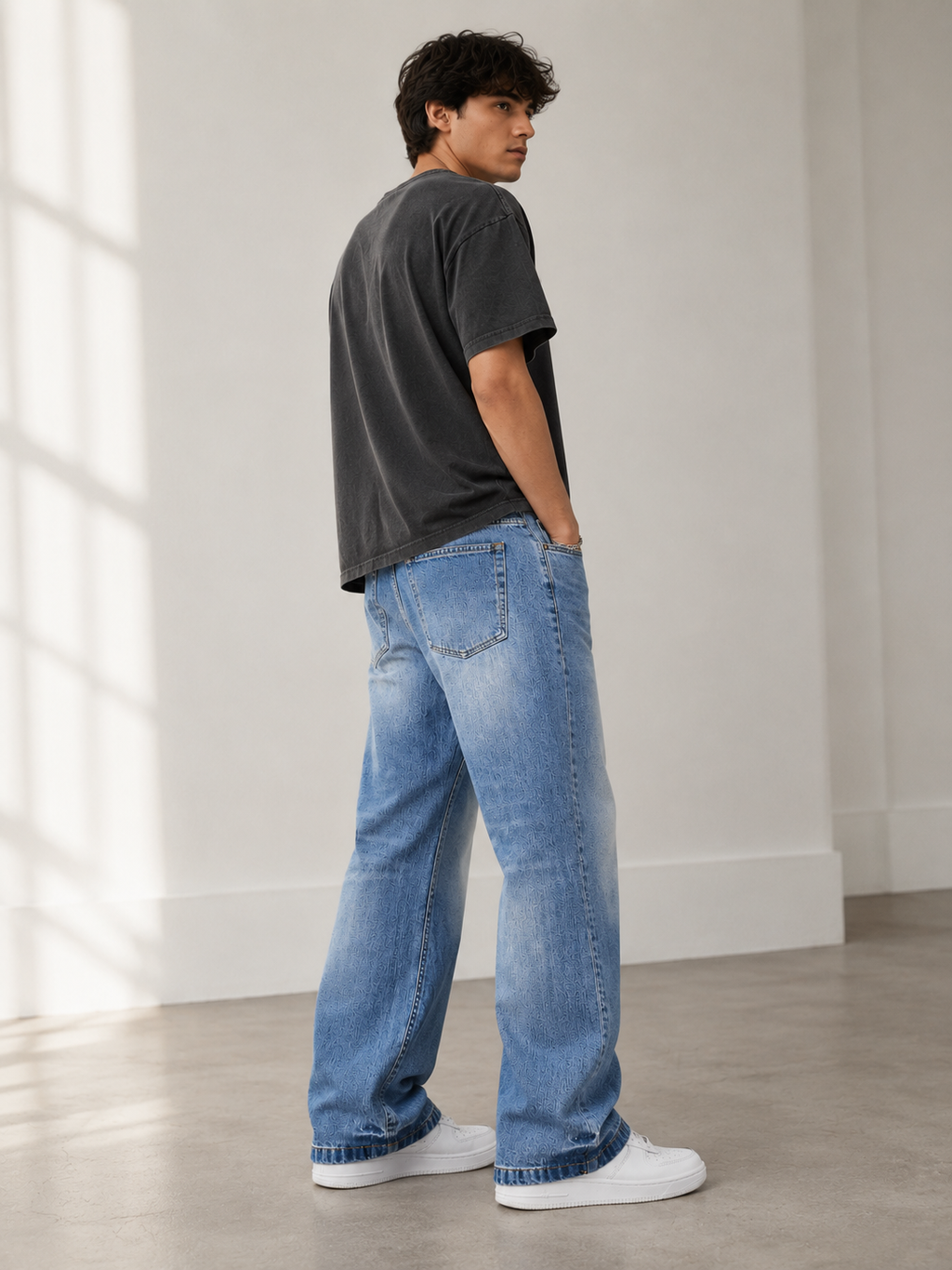 Wide Leg Baggy Fit Unisex Jeans – Size 32 | Relaxed Oversized Denim Pants