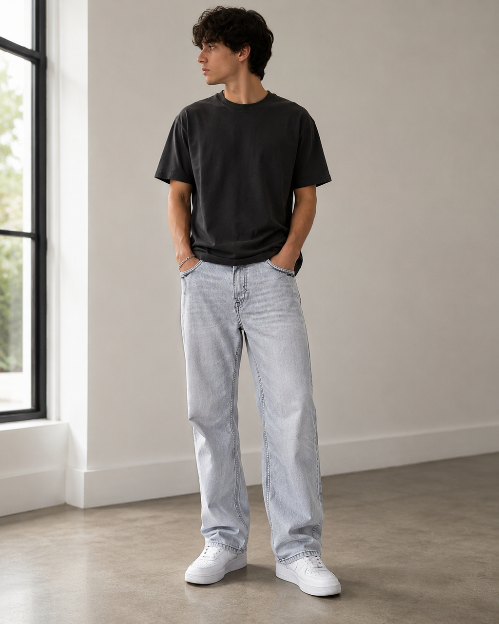 Wide Leg Baggy Fit Unisex Jeans – Size 32 | Relaxed Streetwear Denim Pants