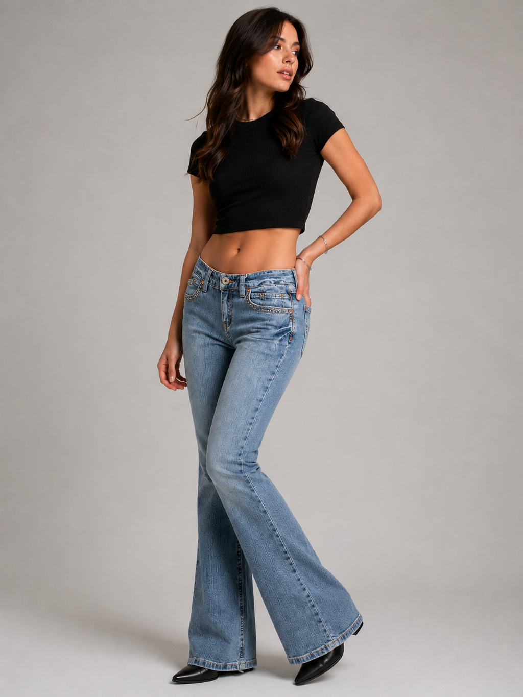 Wide Leg Baggy Fit Girly Jeans – Size 28 | Trendy Y2K Denim Pants
