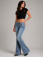 Wide Leg Baggy Fit Girly Jeans – Size 28 | Trendy Y2K Denim Pants