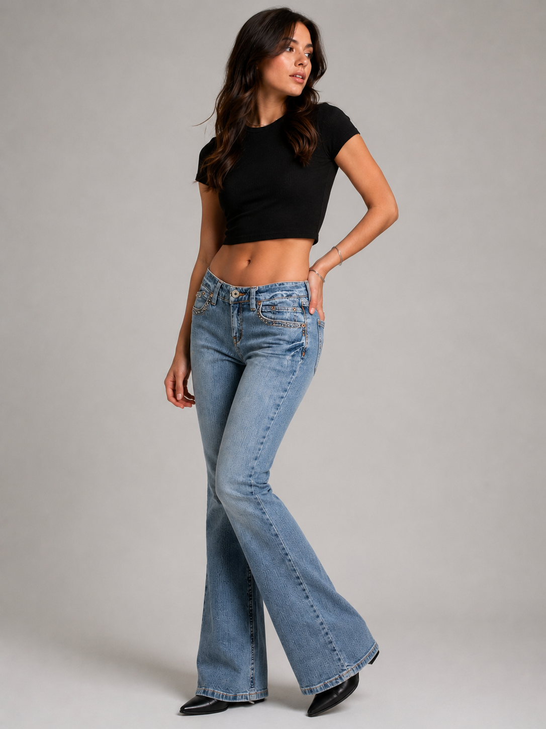 Wide Leg Baggy Fit Girly Jeans – Size 28 | Trendy Y2K Denim Pants