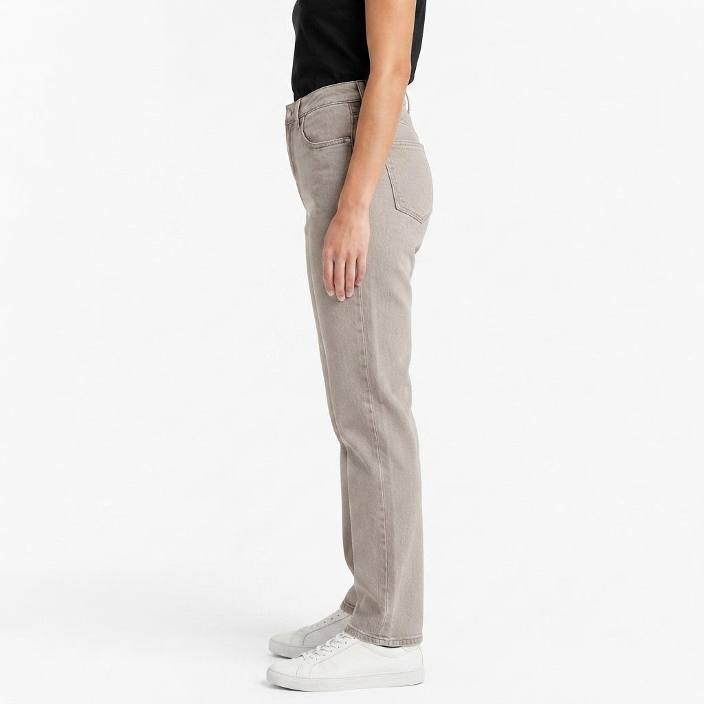 Straight Fit Antique Beige Unisex Jeans – Size 30 | Vintage-Inspired Denim Pants