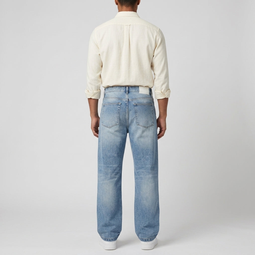 Wide Leg Baggy Fit Unisex Jeans – Size 32 | Relaxed Oversized Denim Pants