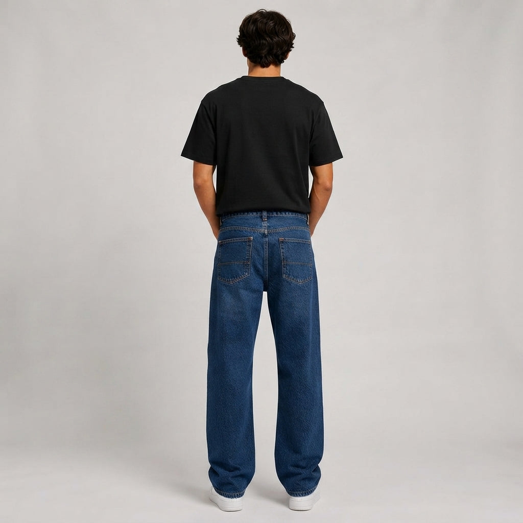Baggy Fit Unisex Jeans – Size 38 | Relaxed Streetwear Denim Pants