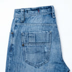 Women's Light Blue Knee Cut Distressed Denim Jeans | Slim Fit Stretch Jeans