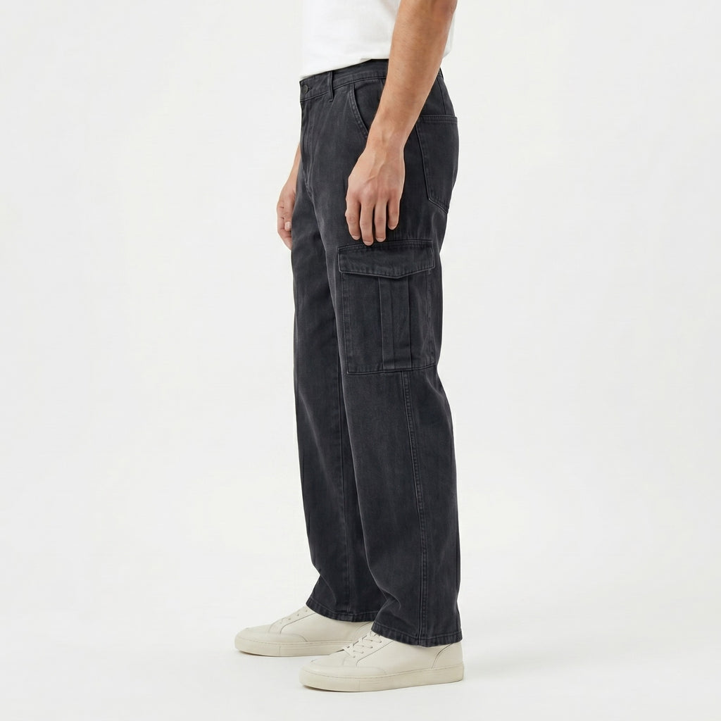 ZickZack Men's Straight Fit Black Jogger Jeans | Premium Stretch Denim Joggers | Size 26-28