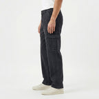ZickZack Men's Straight Fit Black Jogger Jeans | Premium Stretch Denim Joggers | Size 26-28