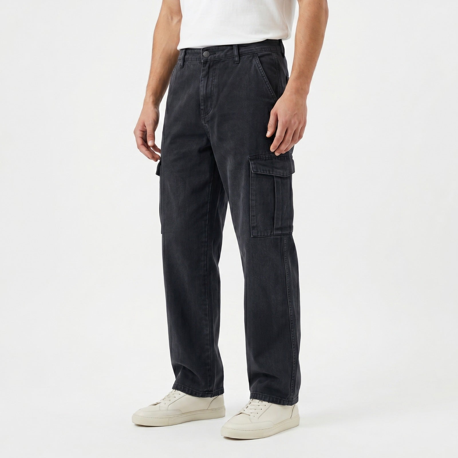 ZickZack Men's Straight Fit Black Jogger Jeans | Premium Stretch Denim Joggers | Size 26-28