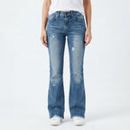 ZickZack Women's Light Blue Torn Denim Jeans | Slim Fit Distressed Jeans | Size 24-26