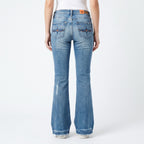 ZickZack Women's Light Blue Torn Denim Jeans | Slim Fit Distressed Jeans | Size 24-26