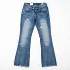 ZickZack Women's Light Blue Torn Denim Jeans | Slim Fit Distressed Jeans | Size 24-26