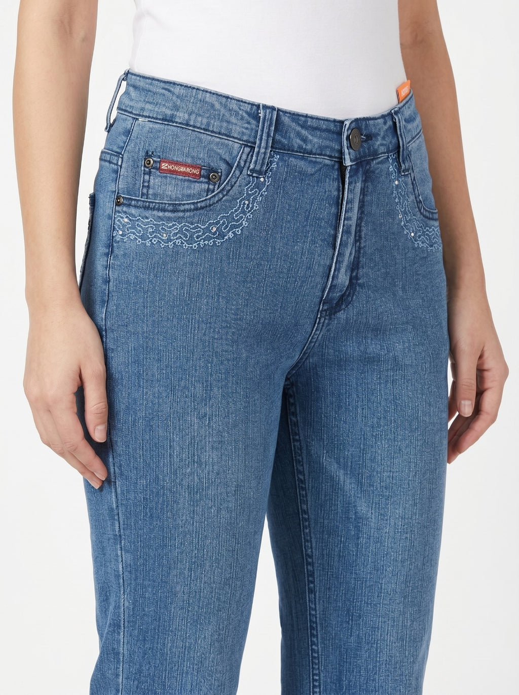 Baggy Straight Fit Jeans – Size 34 | Trendy Girly Fit Denim Pants