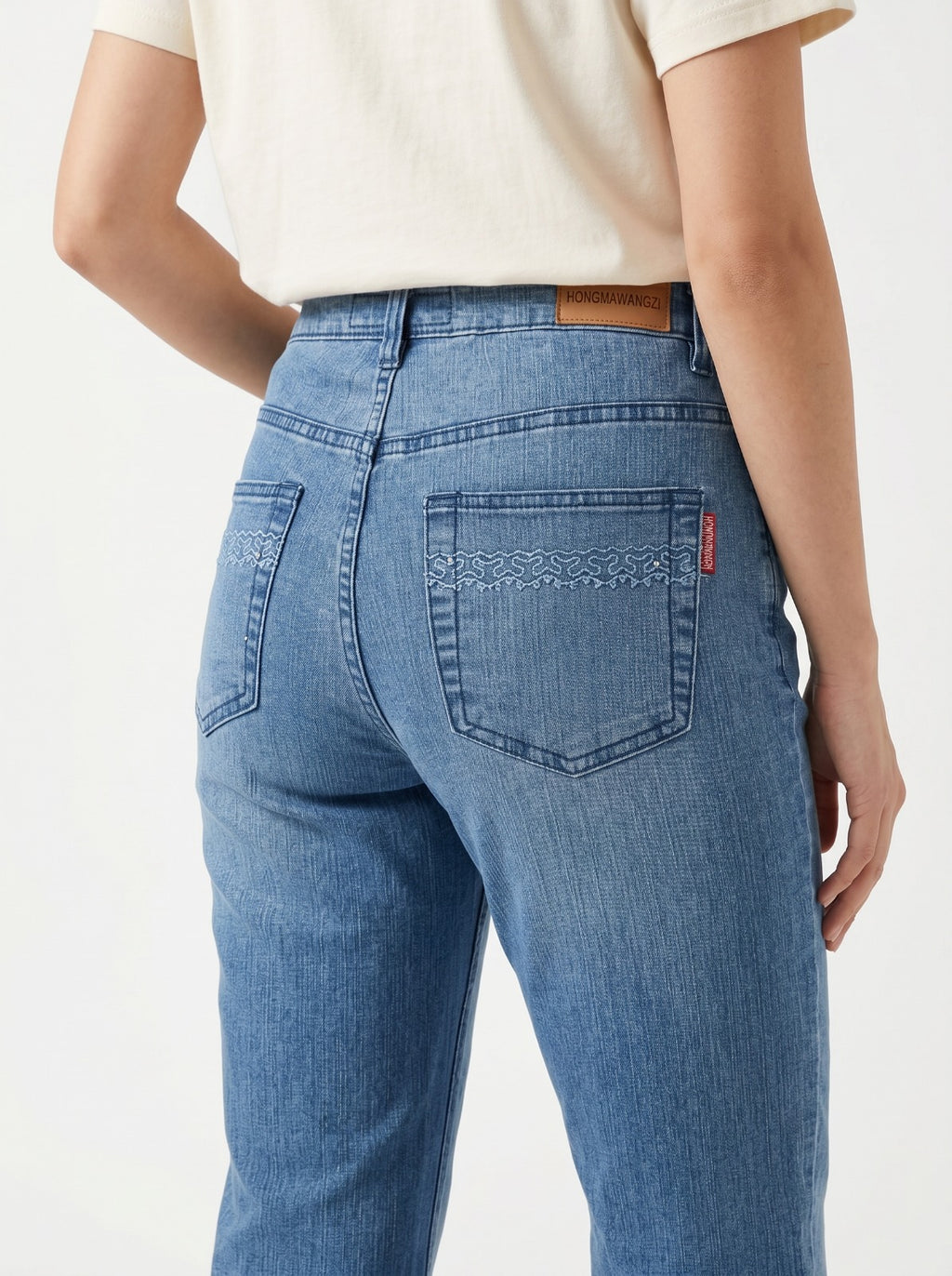 Baggy Straight Fit Jeans – Size 34 | Trendy Girly Fit Denim Pants