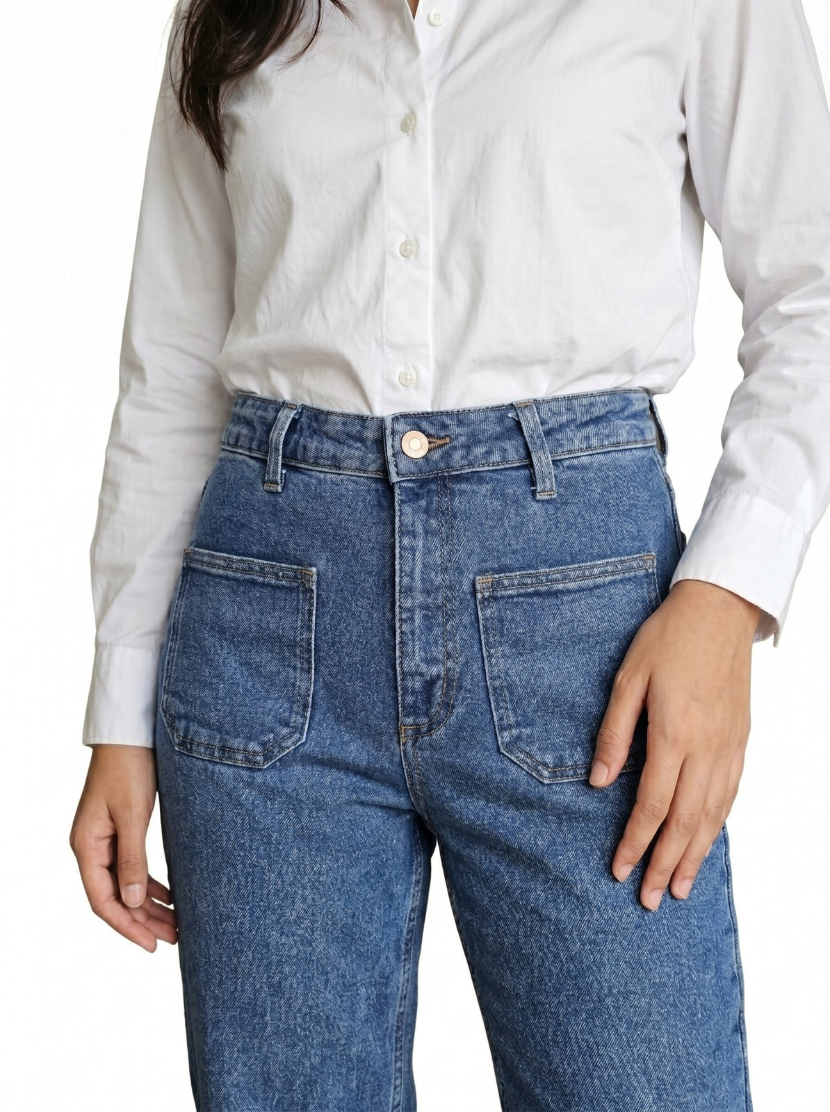 Wide Leg Bootcut Fit Unisex Jeans – Size 28 | Trendy Relaxed Denim Pants