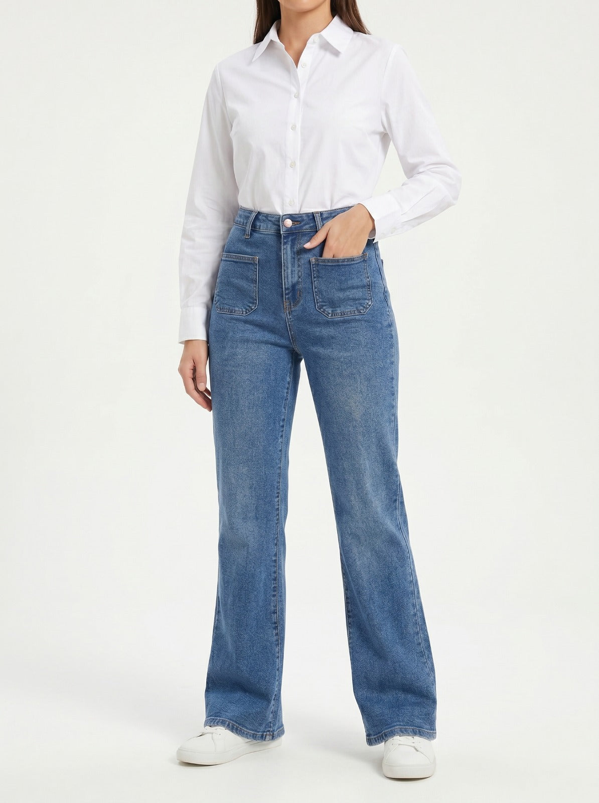 Wide Leg Bootcut Fit Unisex Jeans – Size 28 | Trendy Relaxed Denim Pants