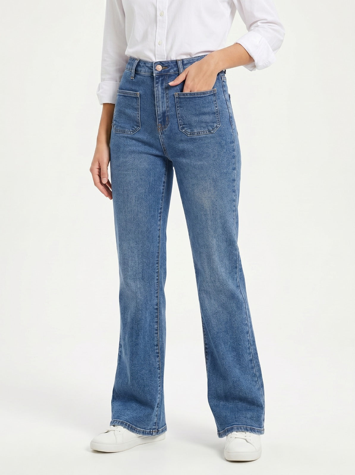 Wide Leg Bootcut Fit Unisex Jeans – Size 28 | Trendy Relaxed Denim Pants