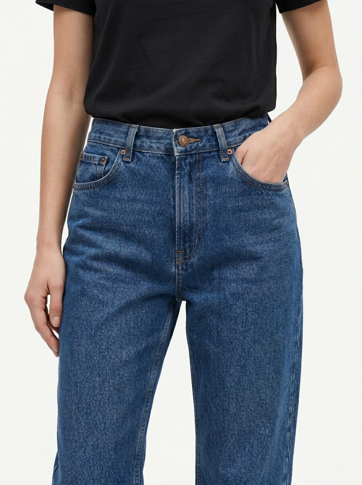Baggy Mom Fit Unisex Jeans – Size 38 | Relaxed High-Rise Denim Pants
