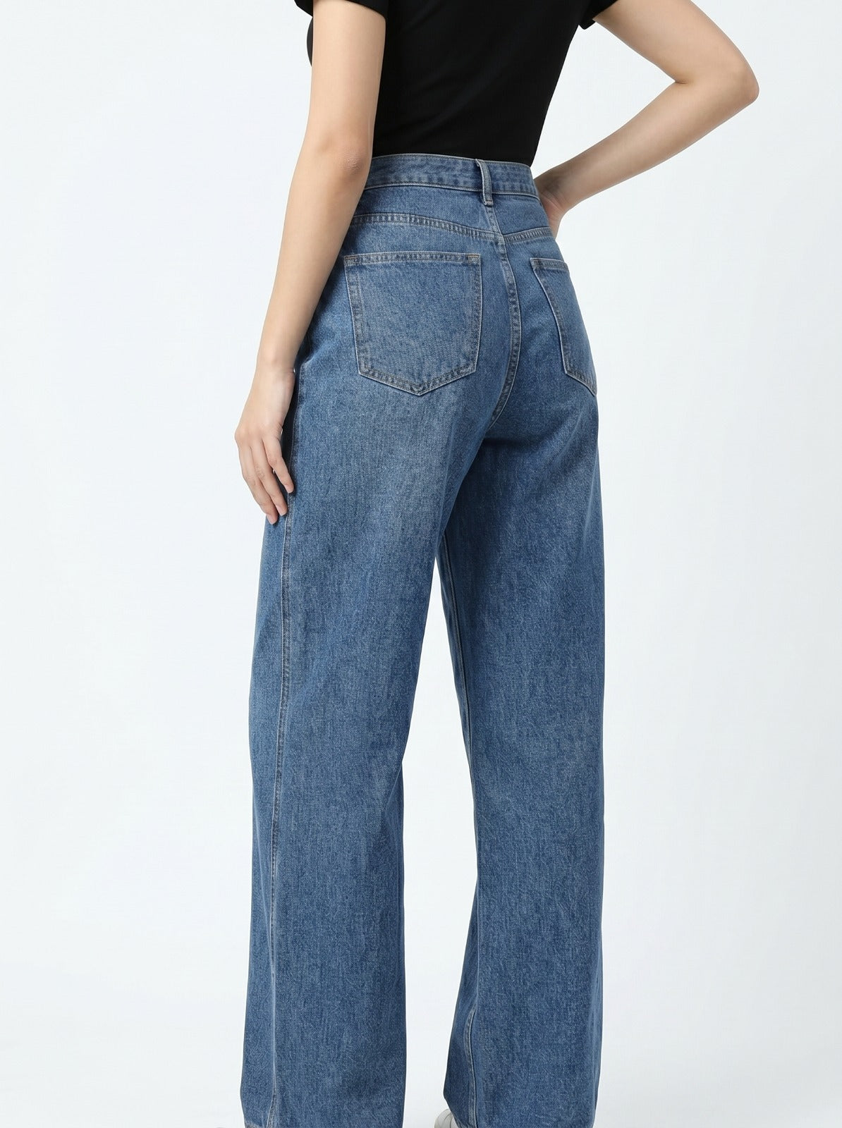 Baggy Mom Fit Unisex Jeans – Size 38 | Relaxed High-Rise Denim Pants