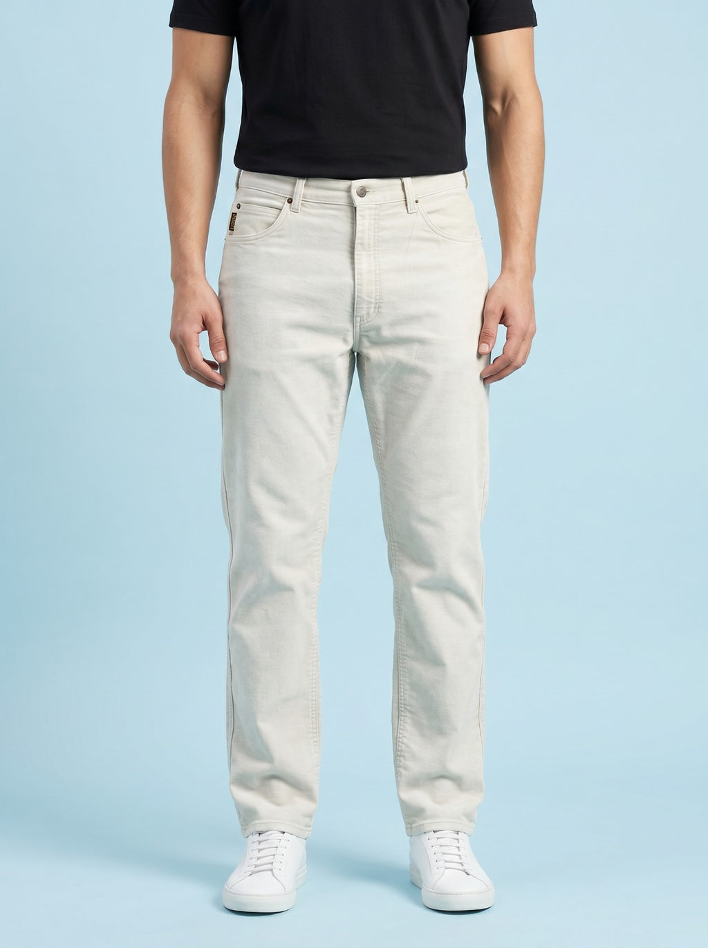 Aesthetic White Straight Fit Unisex Jeans – Size 34 | Minimalist Denim Pants