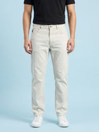 Aesthetic White Straight Fit Unisex Jeans – Size 34 | Minimalist Denim Pants