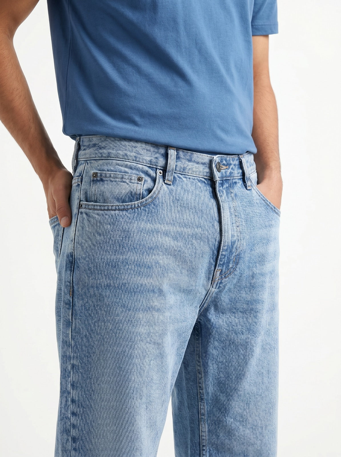 Baggy Straight Fit Jeans – Size 38 | Length 36 | Relaxed Denim Pants