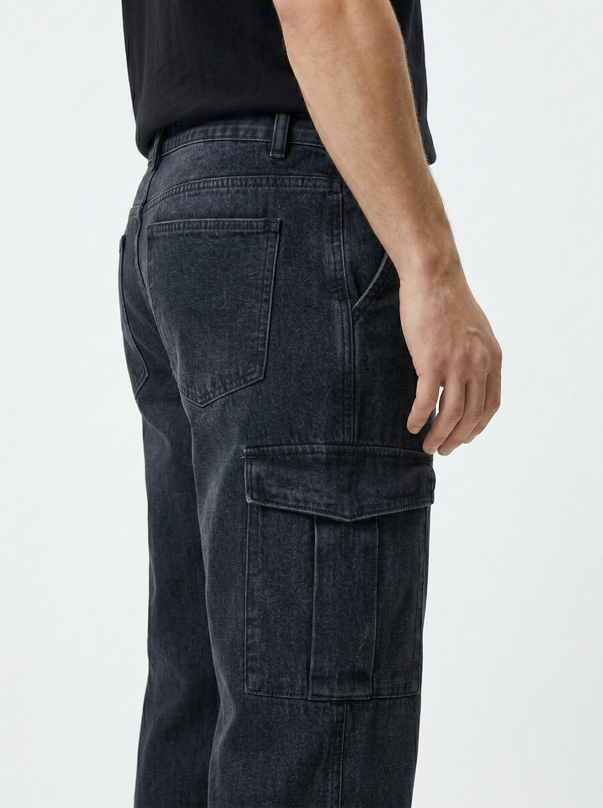 Baggy 6 Pocket Trousers – Size 26 | Unisex Utility Denim Pants