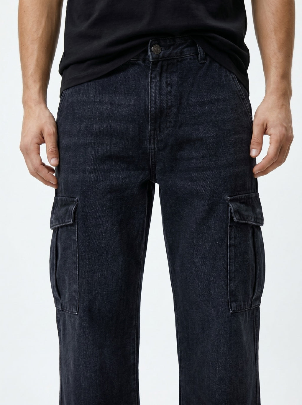 Baggy 6 Pocket Trousers – Size 26 | Unisex Utility Denim Pants
