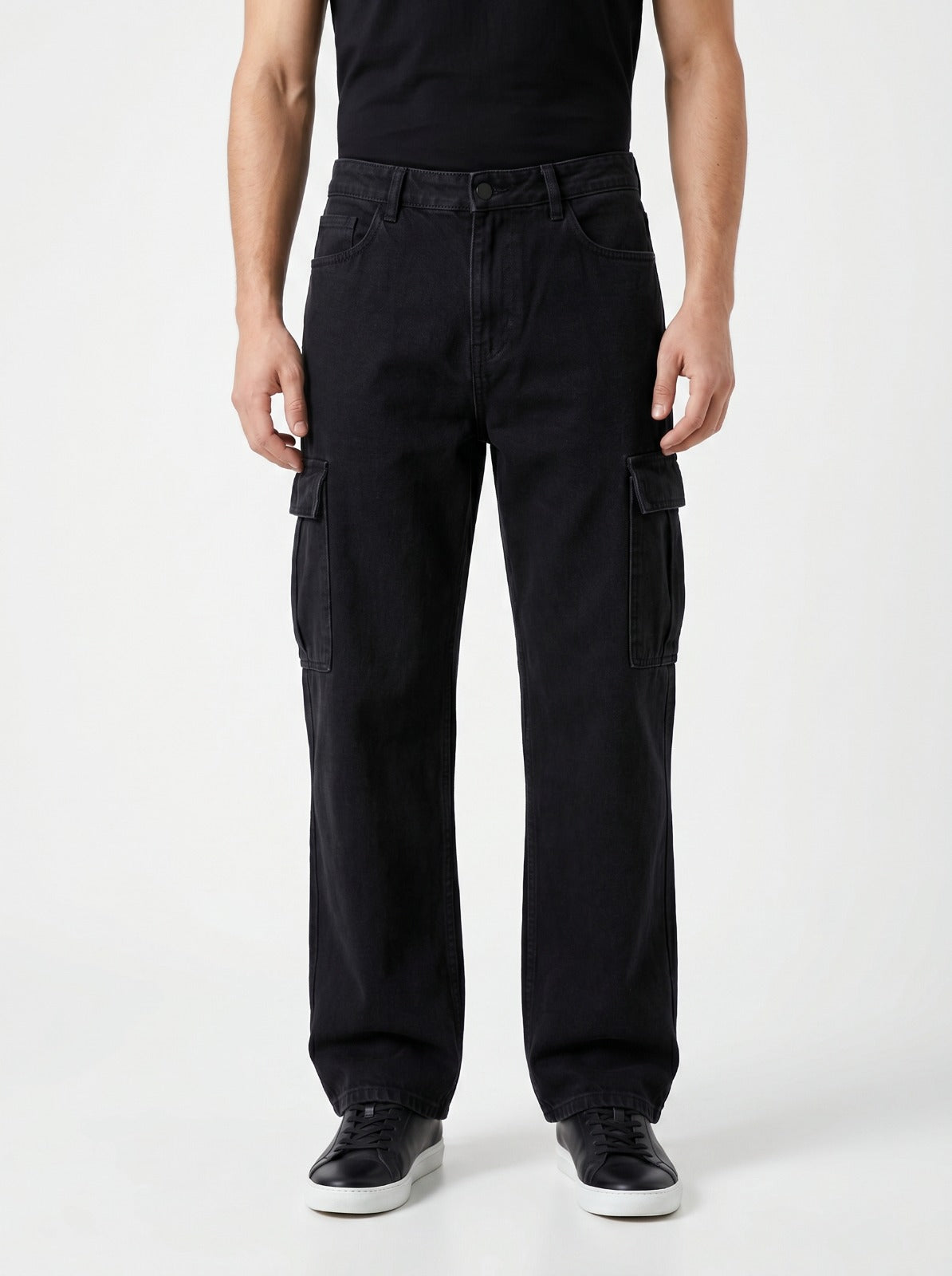 Baggy 6 Pocket Trousers – Size 26 | Unisex Utility Denim Pants