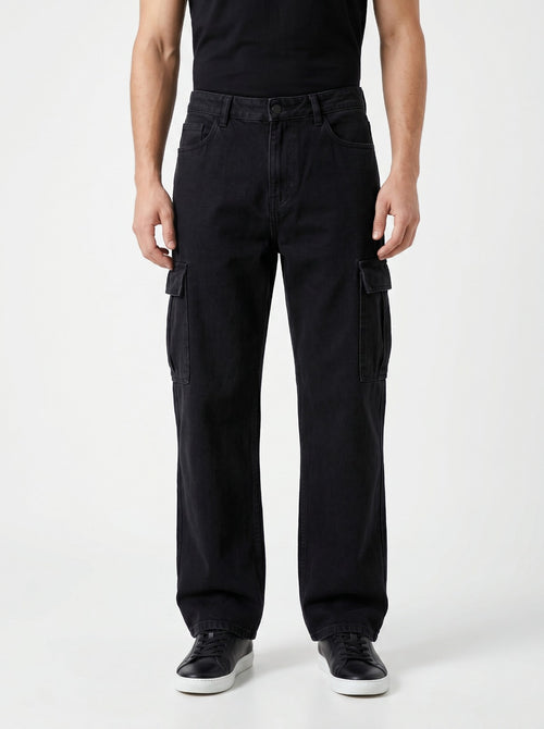 Baggy 6 Pocket Trousers – Size 26 | Unisex Utility Denim Pants