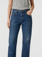 Gothic Pattern Straight Fit Unisex Jeans – Size 34 | Artistic Line Design Denim