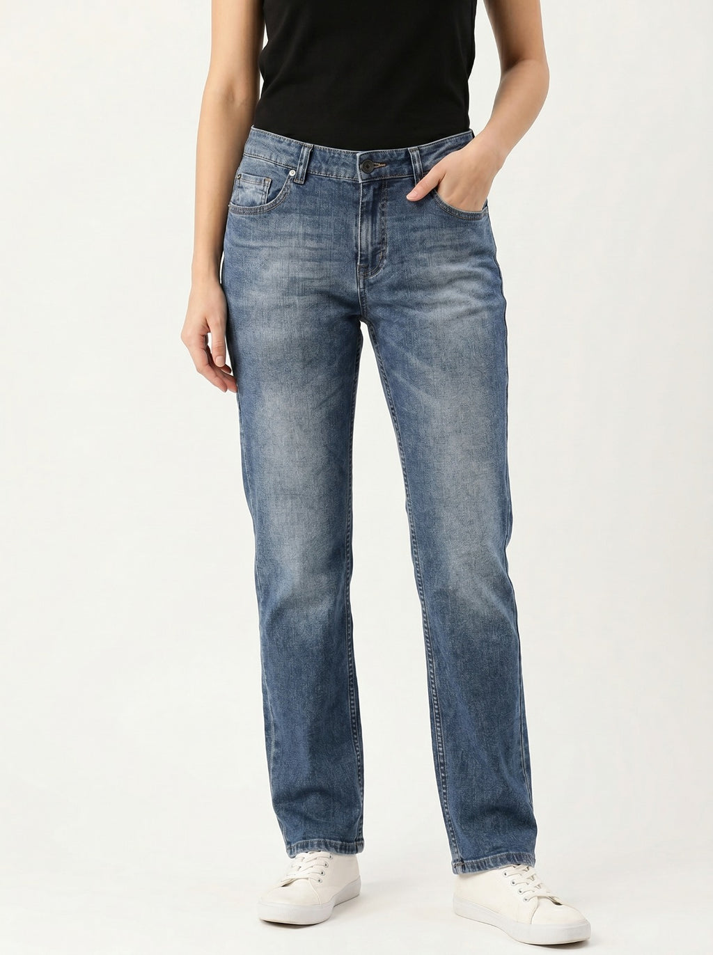 Straight Fit Unisex Jeans – Size 38 | Classic Relaxed Denim Pants