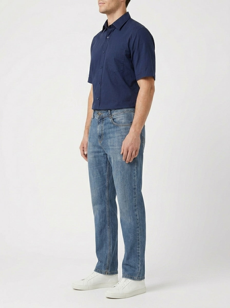Straight Fit Unisex Jeans – Size 34 | Classic Everyday Denim Pants