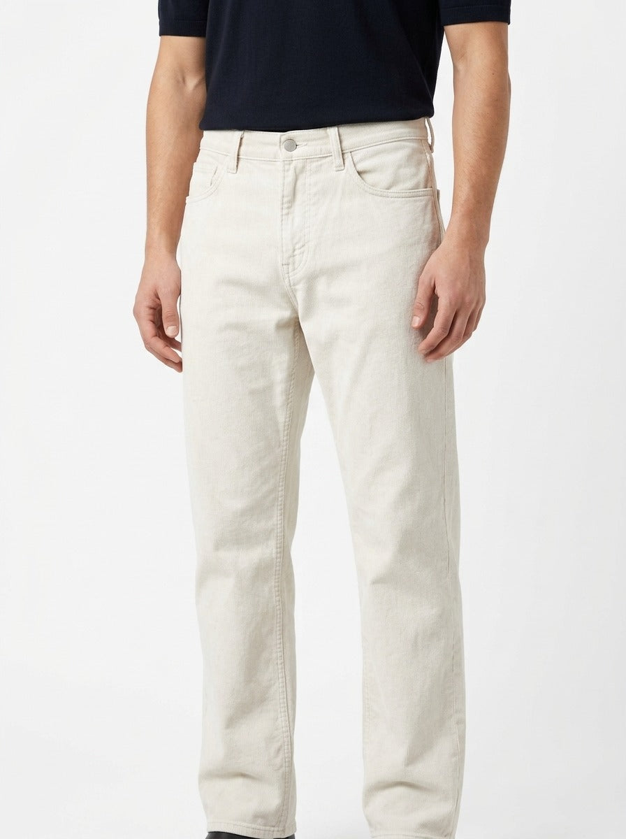 Straight Fit Antique Beige Unisex Jeans – Size 30 | Vintage Everyday Denim Pants