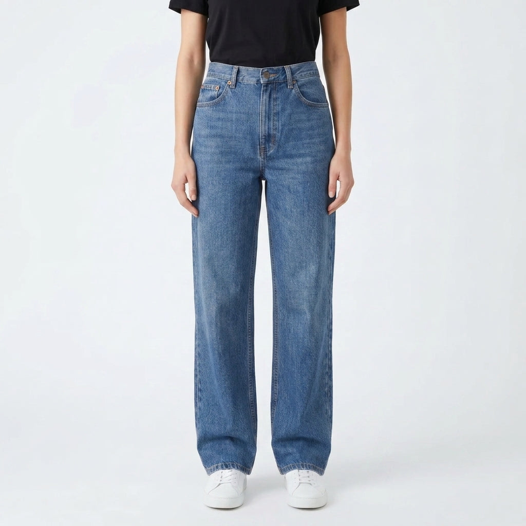 Baggy Mom Fit Unisex Jeans – Size 38 | Relaxed High-Rise Denim Pants